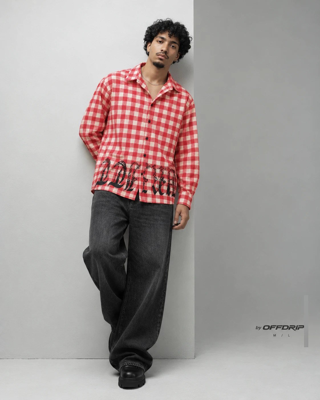 Savage gingham shirt · Red check
