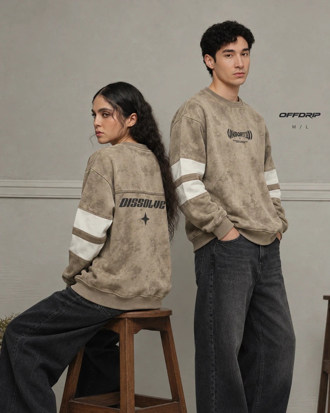 Unsorted Tie-Dye Oversized Sweatshirt · Mocha
