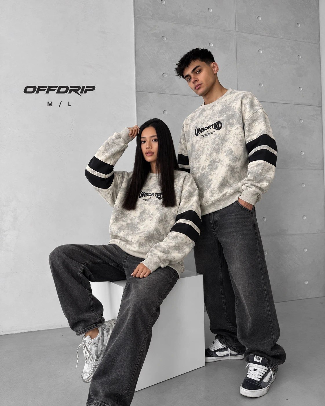 Unsorted Tie-Dye Oversized Sweatshirt · Stone