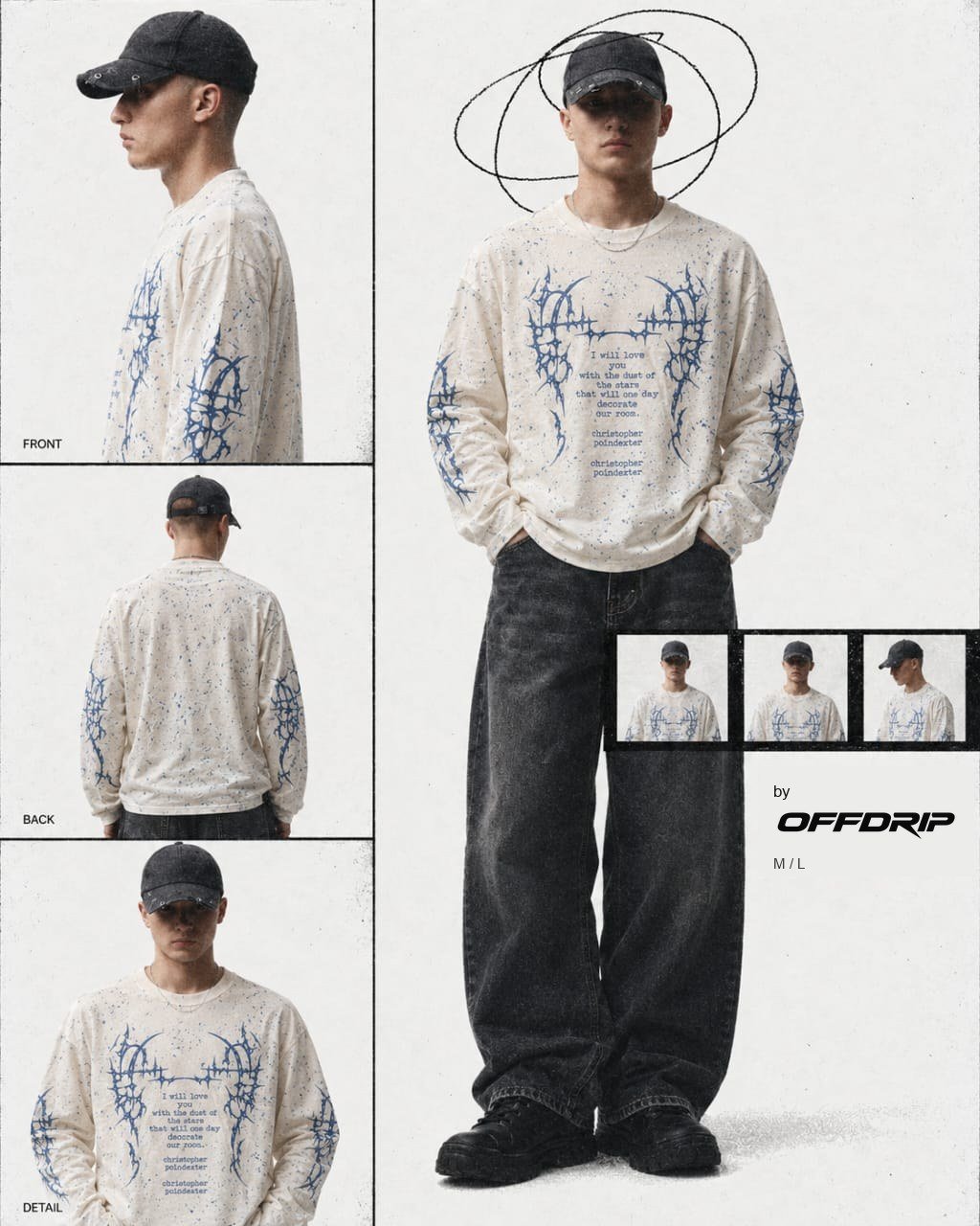Stardust longsleeve · Speckled cream