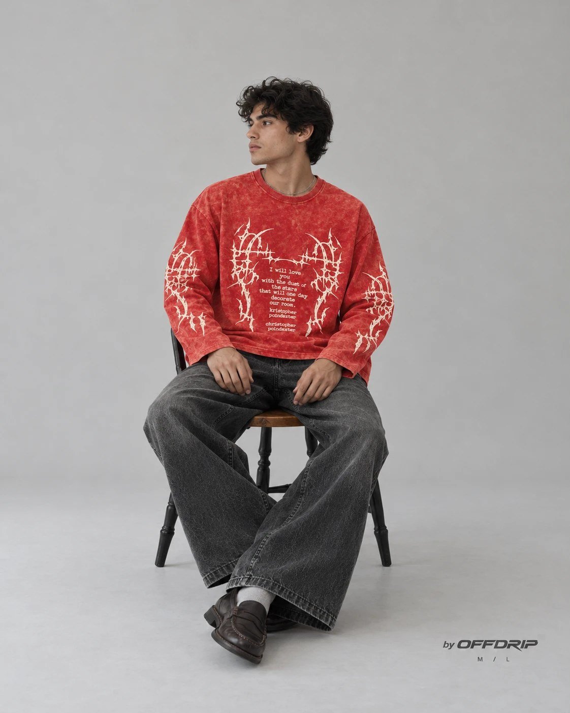 Stardust longsleeve · Washed red